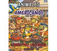 Libro para colorear de animales de América: Alligator, armadillo, capybara, macaw, conure, caique, crocodile