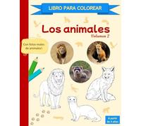 Libro para colorear de animales realistas con modelos a color para niños a partir de 4 años (felinos, reptiles, aves y más) | Volumen 2