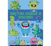 Libro para colorear de monstruos: Imágenes geniales y sorprendentes con lindos monstruos para niños - Gran regalo para niños y niñas - Edades 4-8