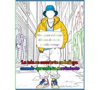 libro para colorear dibujos de moda y: estilo vintage