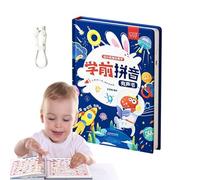 Libro Parlante Cinese e Inglese Bambini - Audiolibro Interattivo con Attività di Apprendimento, Elettronico per Matematica e Conversazione, 19,6x26,6 cm/7,72x10,47 pollici