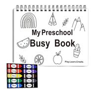 Libro per attività prescolari - Libro 'occupazione per bambini 'asilo - Raccoglitore per esercizi di scrittura homeschool materiale per la casa, in viaggio, asilo