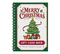 Libro per carte regalo di Natale, organizer per carte regalo da 7 pagine | per carte bancomat, libro di carte denaro per le vacanze per la famiglia segrete di Babbo Natale, libro regalo di Natale
