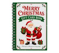 Libro per carte regalo di Natale, organizer per carte regalo da 7 pagine | per carte bancomat, libro di carte denaro per le vacanze per la famiglia segrete di Babbo Natale, libro regalo di Natale