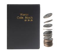 Libro Per Collezione Di Monete - Organizzatore Con 120 Tasche Per Monete,Supporto Per Collezione Numismatica | Per Classe Di Storia Museo Esposizione Progetto Scolastico Conservazione Culturale Natale