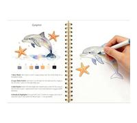 Libro Per Dipingere Ad Per Principianti E Bambini - Set Per Dipingere Ad Passo Dopo Passo Con Motivi Di Animali Marini - Rilegatura A E Carta Spessa Per - Bloc