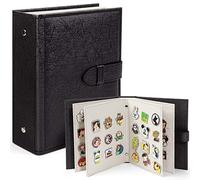 Libro per esporre e scambiare le tue spille Disney, capacità 42 pin, porta spille in pelle, adatto per retro in gomma, nero