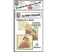 LIBRO PER LA PIROGRAFIA " CHIPMUNK ON ROCK " DI SUE WALTER COMPLETO DI KIT