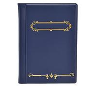 Libro per la raccolta di monete Design antiscivolo di grande capacità Buona resistenza all'acqua Portamonete da 120 tasche Impermeabile (Blu)