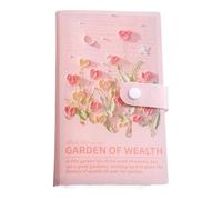 Libro per le sfide per risparmiare denaro, con 100 buste, con pittura a olio 3D, organizer portatile per risparmio, gestione delle bollette e spese