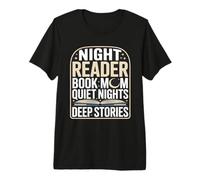 Libro per Lettori notturni Mom Quiet Nights Deep Stories Maglietta Premium
