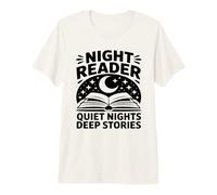 Libro per Lettori notturni Mom Quiet Nights Deep Stories Maglietta Premium