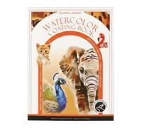 Libro per pittura ad acquerello, libro da colorare con colori e pennello, quaderno di esercizi fai da te per adulti e principianti, set di arte rilassante per alleviare lo stress (A, 1)