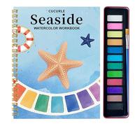 Libro per pittura ad acquerello, per adulti, con 12 colori, kit per colorare principianti, adolescenti, casa, apprendimento, viaggi, scuola, lezioni d'arte