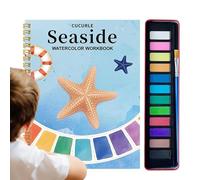 Libro per pittura ad acquerello, per adulti, principianti, con 12 colori, kit di forniture artistiche per disegno, apprendimento, adolescenti, uso professionale, casa, viaggi, scuola, lezioni d'arte