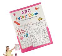 Libro Per Pratica 'Alfabeto,Quaderno A4 Per Imparare A Scrivere L’Alfabeto | Libro Interattivo Con Lettere Da Ricalcare 3-6 Anni Per Bambini Casa Scuola Materna Viaggio