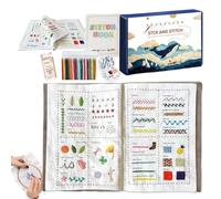 Libro Per Ricamo E Cucito - Guida Al Cucito Creativo, Libro Per Per Principianti, Kit Portatile Per Artigianato Fai-da-te Con Lezioni Passo Passo | Guida Al Ricamo Per Uomini Donne Adolescenti