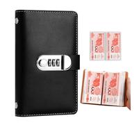 Libro per risparmiare denaro, 100 buste con combinazione di blocco, 100 buste, libro per sfide di risparmio, per banconote, spese finanziarie, bambini, adulti, casa, appartamento, dormitorio, ufficio