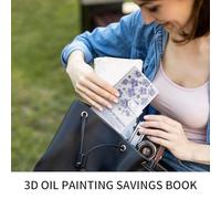 Libro per Risparmiare Denaro,100 Giorni Risparmio Pittura a Olio 3D - Agenda Portafoglio Tascabile per Organizzazione Finanze Bollette e Pagamenti - Archivio Spese e Bollette per Adulti