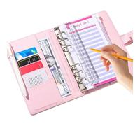 Libro per risparmiare denaro, agenda budget A6 con tasca con cerniera, organizer per risparmiare denaro, con buste per contanti, per uomini, donne, bambini, giovani, adolescenti, famiglia