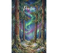 Libro per scrivere poesie: profonda copertina acquerello, 100 pagine a righe