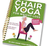 Libro per yoga per anziani oltre i 60 anni, facile tabella degli esercizi con guida all'equilibrio e allo stretching, copertina verde per allenamento per perdita di peso e mobilità