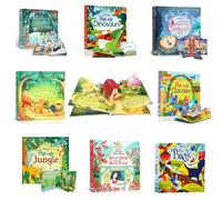 Libro pop-up di fiabe Usborne, libro illustrato 3D, libro di attività con cartone, libri per bambini con storie della buonanotte e attività educative, giochi educativi e libri di attività per bambini