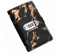 Libro Porta Soldi per Risparmio in Contanti Album Banconote in Pelle PU a 3 | Cash Stuffing Binder Bloccabile per Contanti e Francobolli in Casa, Camera da Letto, Scaffale, Cass