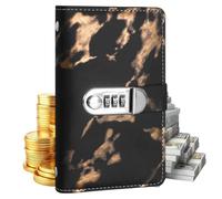 Libro Porta Soldi per Risparmio in Contanti Album Banconote in Pelle PU con | Cash Stuffing Binder Bloccabile per Contanti e Francobolli in Casa, Camera da Letto, Scaffale, Ca