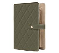 Libro portagioielli in pelle PU - Album da viaggio per orecchini pieghevoli - Raccoglitore ad anelli in pelle PU Borse per gioielli con buste trasparenti Borse per anelli, bracciali, cartoline