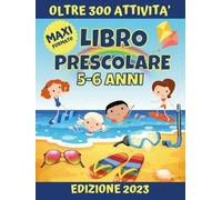 Libro Prescolare 5-6 anni. Traccia lettere e numeri, labirinti, unisci i puntini