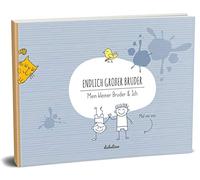 Libro regalo per fratello maggiore "fratello minore + fratello maggiore" (ecologico, in carta riciclata, album dei ricordi/portafoto per la nascita di un fratellino)