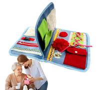 Libro sensoriale per demenza - tessuto morbido, attività, memoria | Coperta didattica per Alzheimer con giochi tattili per gli anziani a casa o in ospedale
