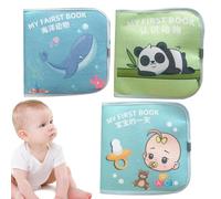 Libro sensoriale tranquillo,Libro di attività sensoriali | Libri di stoffa per attività | Libro di cartoni animati creativi, attività di apprendimento prescolare, giocattoli sensoriali educativ