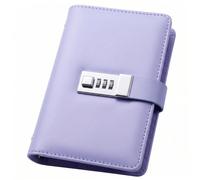 Libro sfida risparmio viola, chiusura a 100 buste | Raccoglitore salva-password con tasche in PVC;.per il risparmio di denaro;.portatile, organizzato