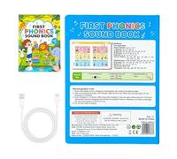 Libro Sonoro,Giocattoli Educativi Elettronici Fonetici - Libri Interattivi con Pannello Audio - per Viaggio Auto Classe Ora di Storia Compleanno Scuola 'Infanzia Bambini
