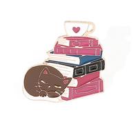 Libro Stack Tazza da tè Pin Duro Carino Cartoon Animal Spilla Moda Risvolto Zaino Spille Gioielli Regalo Sacchetto Distintivo Per I Bambini