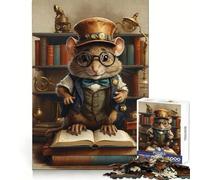Libro Steampunk intelligente a forma di topo, puzzle da 1000 pezzi per adolescenti, gioco per l'esercizio mentale, relax, design, assemblaggio, lista dei desideri di Babbo Natale 38x26cm