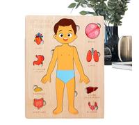 Libro Sul Corpo Umano Per Bambini 1-3 Anni | Parti del Corpo in Legno Educative | Giocattoli Educativi Per Viaggio Apprendimento Gioco Ospedale Scuola Bambino