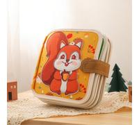 Libro tattile in feltro per neonati - Libro illustrato interattivo in feltro resistente con scoiattolo e altri motivi animali, giocattolo educativo per promuovere le abilità motorie, lo sviluppo tatti