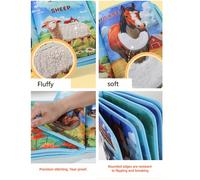 Libro tattile per bambini - Giocattolo educativo, libro illustrato 3D per l'apprendimento e lo sviluppo cognitivo precoce per bambini e bambine, libro di stoffa per l'educazione precoce dei bambini - 