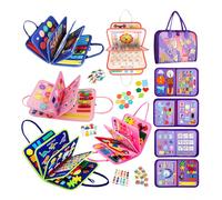 Libro tattile per bambini, giocattolo educativo multifunzionale per lo sviluppo sensoriale e cognitivo, bacheca tattile staccabile per neonati, giocattolo puzzle per allenare le abilità cognitive dino