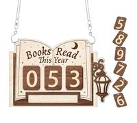 Libro Tracker Cartello Legno Studio Decorazione | Libro leggere Tracker Board per lettori, insegnanti, bibliotecari, scrittori, autori, casa, ufficio, compleanno, vacanze