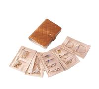 Libro Trasparente for La Conservazione Dei Gioielli Con Tasche Trasparenti Cerniera Scatola for Imballaggio Borsa Portaoggetti In Velluto In Pelle Per Orecchini