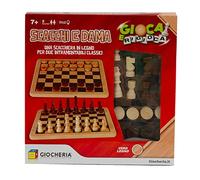 LIBROLANDIA Giocheria GGI190035 Gioca e RIGIOCA - Dama e Scacchi in Legno