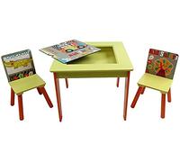 LIBROLANDIA Giocheria GGI190414 A di Arte - Tavolo con Lavagna e 2 Sedie Giungla