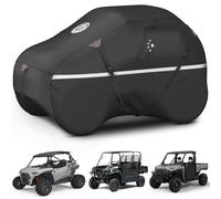 LIBZAKI Copertura UTV, 420D, resistente e impermeabile, copertura UTV da 2-3 posti/4-6 posti, per Polaris Ranger RZR PRO XP 4 Yamaha Rhino Can-Am Defender Pioneer, Kawasaki, Mule, Sxs, Teryx, nero, L