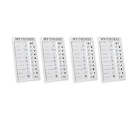 LICAEVEY 4 Pezzi Bacheca Checklist Staccabile Grafico Compiti per Ufficio | Dispositivo di scorrimento promemoria portatile, scheda messaggio fai-da-te, organizzatore di piani di viaggio, tracker di