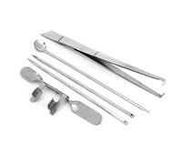 LICAEVEY 5 Pezzi Kit Coltello Capon Acciaio Inossidabile per Allevamenti | Set per castrazione di pollame, strumento per chirurgia veterinaria, attrezzatura per l\'allevamento di polli, pregevole