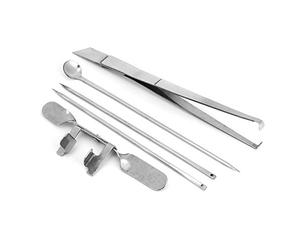 LICAEVEY 5 Pezzi Kit Coltello Capon Acciaio Inossidabile per Allevamenti | Set per castrazione di pollame, strumento per chirurgia veterinaria, attrezzatura per l\'allevamento di polli, pregevole